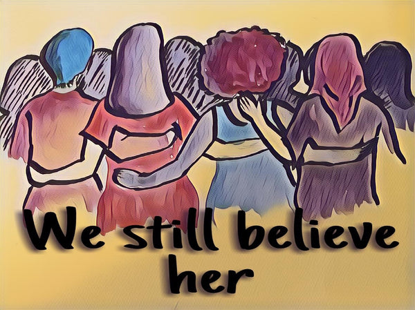 We still believed her bumper sticker - art by Sarah Sheil